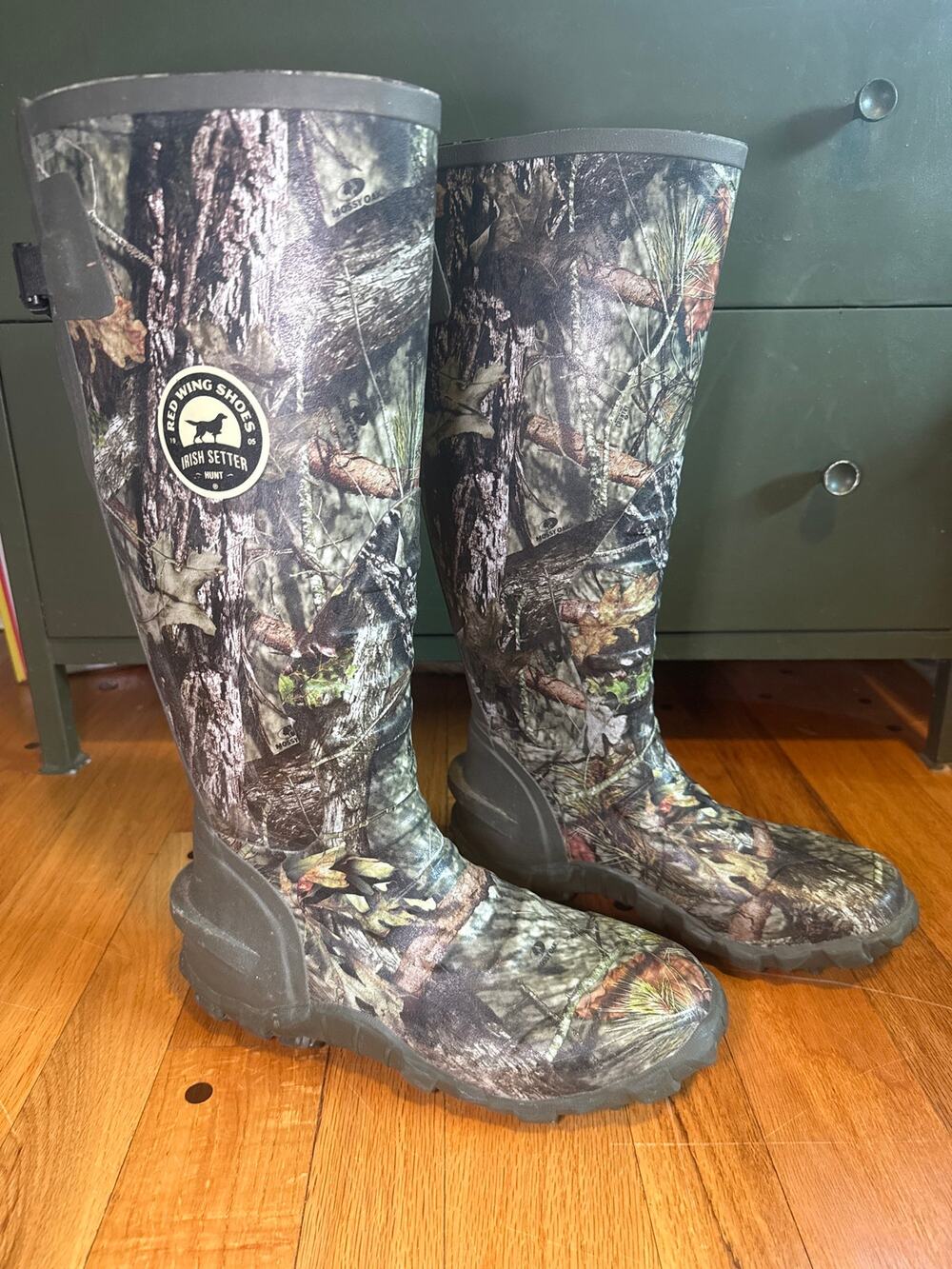 Irish Setter Red Wing Hunting Boots Mens Sz 8 Mossy Oak Camo ScentBan 4880